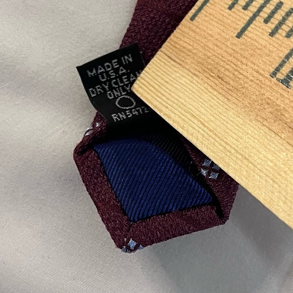 3 for $20 Royal Classic Burgundy Checkered Tie - Picture 8 of 8